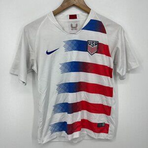 Nike Soccer Jersey Youth L White USA Soccer Futbol 2018